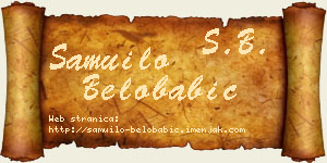 Samuilo Belobabić vizit kartica